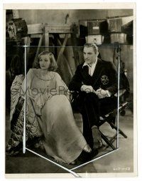 2d424 GRAND HOTEL 6x8 news photo '32 Greta Garbo & John Barrymore relaxing on set between scenes!