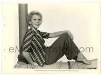2d483 IDA LUPINO 8x11 key book still '34 great smiling portrait as a blonde in overalls & jacket!