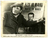 2d491 INFORMER 8x10.25 still '35 image of Victor McLaglen by Wallace Ford's wanted poster!