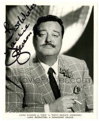 2d006 JACKIE GLEASON signed 8.25x10 still '62 great portrait in suit from Papa's Delicate Condition!