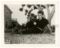 2d508 JAMES DEAN 4x5.25 still '50s great image visiting his boyhood home in Indiana!