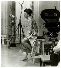 2d515 JEANNE MOREAU 8x9 still '68 full-length sitting by camera on the set of Great Catherine!
