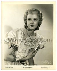 2d561 LAST OF THE MOHICANS 8x10.25 still '36 great close portrait of pretty Heather Angel with fan!