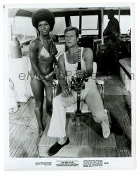 2d588 LIVE & LET DIE 8x10.25 still '73 Roger Moore as James Bond fishing with sexy Gloria Hendry!