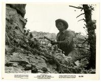 2d594 LONELY ARE THE BRAVE 8x10.25 still '62 c/u of Kirk Douglas on rocky hillside with rifle!