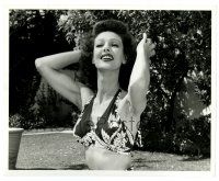 2d597 LORETTA YOUNG 8x10 still '44 great sexy smiling close up in two-piece swimsuit!