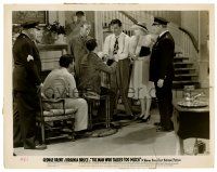 2d613 MAN WHO TALKED TOO MUCH 8x10.25 still '40 George Brent, Virginia Bruce & others with cops!