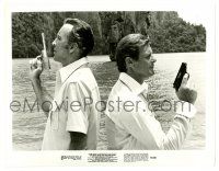 2d615 MAN WITH THE GOLDEN GUN 8x10.25 still '74 Moore as James Bond duelling with Christopher Lee!