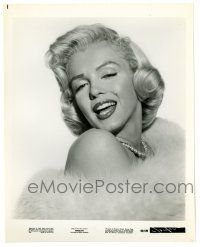 2d022 MARILYN 8x10.25 still '63 incredible portrait of sexy heavy-lidded Monroe smiling with fur!