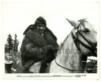 2d641 McCABE & MRS. MILLER 8.25x10.25 still '71 Altman, Warren Beatty in huge fur coat on horse!