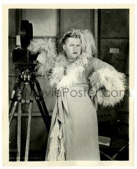 2d662 MOVIE MANIACS 8x10 still '35 Three Stooges, incredible close up of Curly in drag by camera!