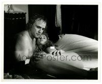 2d680 NIGHTCOMERS 8.25x10 still '72 creepy Marlon Brando in bed with naked Stephanie Beacham!