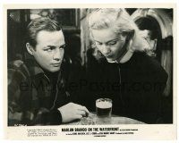 2d702 ON THE WATERFRONT 8x10.25 still R60 Marlon Brando looks at Saint staring down at her drink!