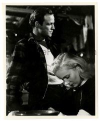 2d701 ON THE WATERFRONT 8.25x10 still '54 Brando & Saint's happy date ends on an unhappy note!