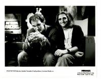 2d742 PULP FICTION candid 8x10 still '94 director Quentin Tarantino & producer Lawrence Bender!