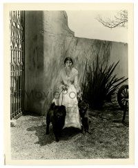 2d752 RAQUEL TORRES 8x10 still '20s the pretty actress at home with her two Chow dogs!