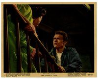 2d062 REBEL WITHOUT A CAUSE color 8x10 still #6 '55 James Dean on stairs glaring at mom Ann Doran!