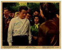 2d058 REBEL WITHOUT A CAUSE color 8x10 still #9 '55 James Dean doesn't fit in at his new school!