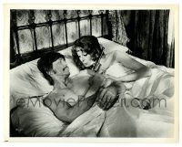 2d764 RED SUN 8x10.25 still '72 Charles Bronson doesn't let his guard down, even in bed w/Capucine!