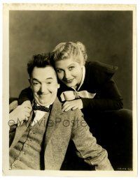 2d837 SONS OF THE DESERT 8x10.25 still '33 great portrait of Stan Laurel & pretty Dorothy Christy!