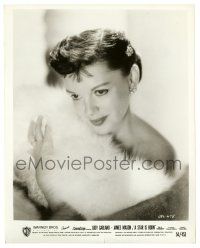 2d847 STAR IS BORN 8x10 still '54 best c/u of Judy Garland with sparkling eyes & wearing fur!