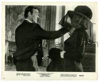 2d909 THUNDERBALL 8.5x10.25 still '65 Sean Connery as James Bond at funeral hitting fake widow!