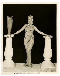 2d938 VAMPING VENUS 8x10 still '28 full-length sexy Thelma Todd in a great dress by Greek columns!