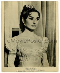 2d953 WAR & PEACE 8x10 still '56 best c/u of beautiful Audrey Hepburn as Natasha Rostova!