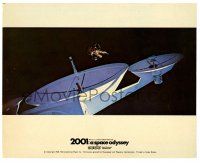 2d065 2001: A SPACE ODYSSEY color English FOH LC '68 Stanley Kubrick, astronaut in space in Cinerama