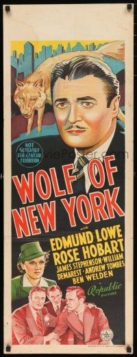 2e108 WOLF OF NEW YORK long Aust daybill '40 Lowe goes from shyster lawyer to D.A. & stops fraud!