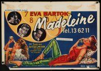 2e715 NAKED IN THE NIGHT Belgian '58 sexy Eva Bartok, raw truth of girls of the night!!