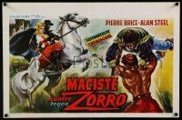 2e729 SAMSON & THE SLAVE QUEEN Belgian '64 Lenzi's Zorro contro Maciste, great art of Samson!