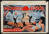 2e736 SUN LOVERS' HOLIDAY Belgian '60 a retreat to nature in a secluded paradise, girls on beach!