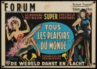 2e740 TOUS LES PLAISIRS DU MONDE Belgian '50s sexy art from night life documentary!