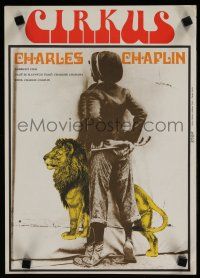 2e307 CIRCUS Czech 11x16 R76 Charlie Chaplin slapstick classic, Grygar artwork!