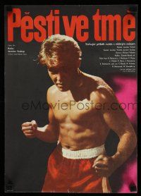 2e315 FISTS IN THE DARK Czech 11x16 '86 Pesti Ve Time, Marek Vasut, great image of boxer!