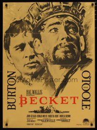 2e495 BECKET Danish '64 different Mac artwork of Richard Burton in the title role, Peter O'Toole!