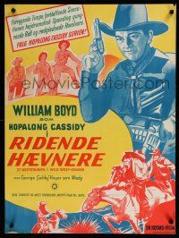 2e510 HOPALONG CASSIDY Danish '40s wonderful art of cowboy William Boyd as Hoppy!