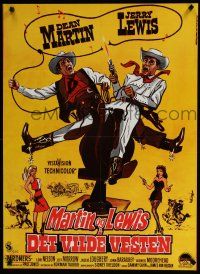 2e517 PARDNERS Danish R70s wacky Wenzel art of cowboys Jerry Lewis & Dean Martin!