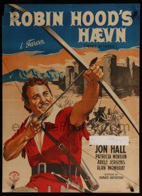 2e522 PRINCE OF THIEVES Danish '48 Jon Hall as Robin Hood romances Patricia Morison as Maid Marian!