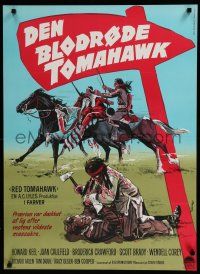 2e527 RED TOMAHAWK Danish '66 the prairie blazes with the West's worst massacre!