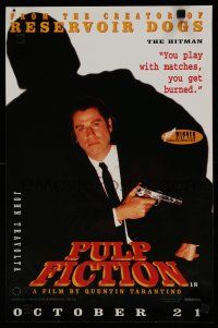 2e071 PULP FICTION set of 4 English 14x20s '94 Bruce Willis, Keitel, John Travolta, Uma Thurman!