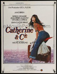 2e582 CATHERINE & CO. French 23x32 '75 Jean-Pierre Aumont, Jane Birkin, Mary Poppins she ain't!