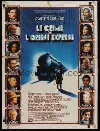 2e599 MURDER ON THE ORIENT EXPRESS French 23x32 '74 Agatha Christie, great images of cast!