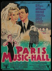 2e602 PARIS MUSIC HALL French 23x32 '57 Mick Micheyl, Jean Bretonniere, colorful romantic art!