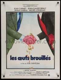 2e605 SCRAMBLED EGGS French 23x32 '76 Les oufs brouilles, wacky Ferracci artwork!