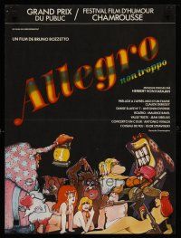 2e614 ALLEGRO NON TROPPO French 15x21 '77 Bruno Bozzetto, great wacky sexy cartoon artwork!