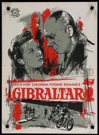 2e636 IT HAPPENED IN GIBRALTAR French 15x21 R50s Viviane Romance, German spy Erich von Stroheim!