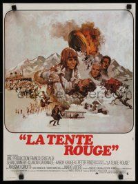 2e648 RED TENT French 15x21 '71 Howard Terpning art of Sean Connery & Claudia Cardinale!
