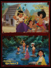 2e247 JUNGLE BOOK 2 set of 8 Italian photobustas '03 great images from Walt Disney jungle adventure